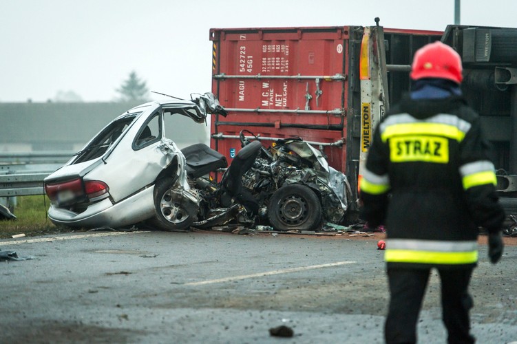 Wypadek na autostradzie A1
