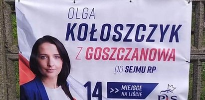 Patrząc na plakaty kandydatki PiS można się zdziwić