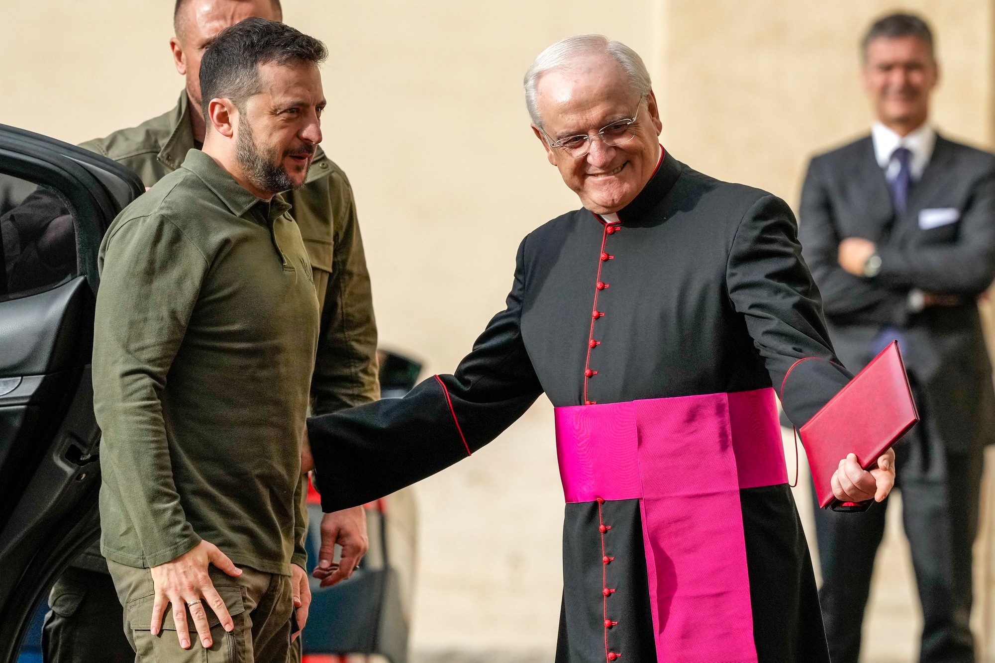 Ukrajinský prezident Volodymyr Zelenskyj vo Vatikáne.