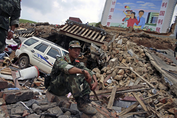 Trzęsienie ziemi w Chinach. Fot. EPA/WU HONG