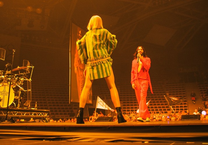 Natalia Nykiel i Jared leto na koncercie w Łodzi. 30 Secons To Mars zagrało w tamtejszej Atlas Arenie. fot. Paweł Zanio