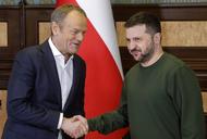 Donald Tusk i Wołodymyr Zełenski