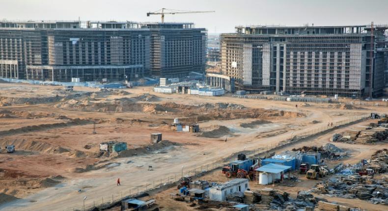 Construction of ministerial buildings at the governmental district in the new administrative capital, some 50 kilometres east of the capital Cairo