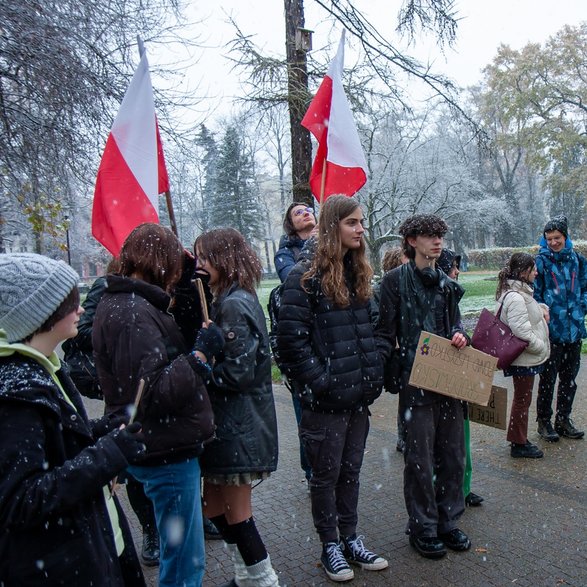 Młodzieżowy Strajk Klimatyczny Nowy Sącz 18.11.2022, fot. Matylda Wojciechowska