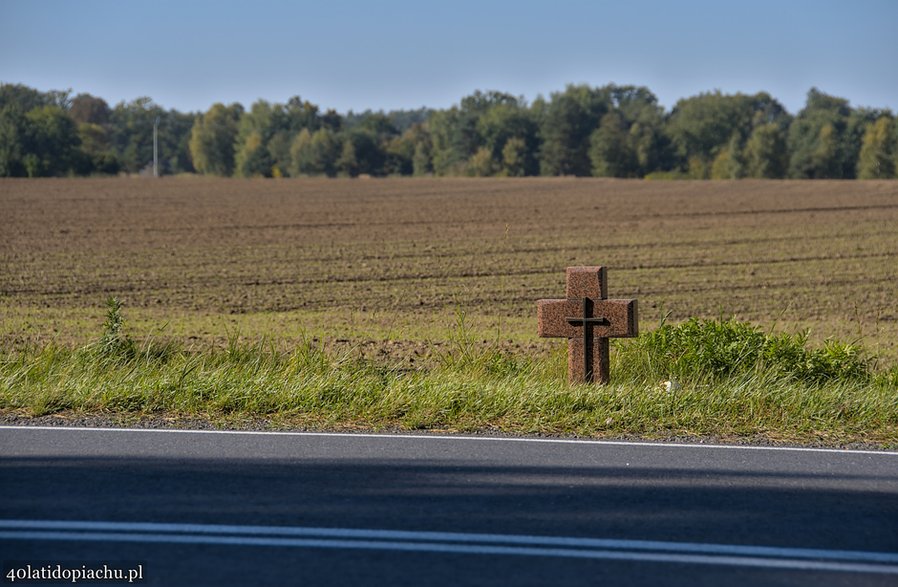 Krzyż przy drodze krajowej nr 45 Opole - Kluczbork