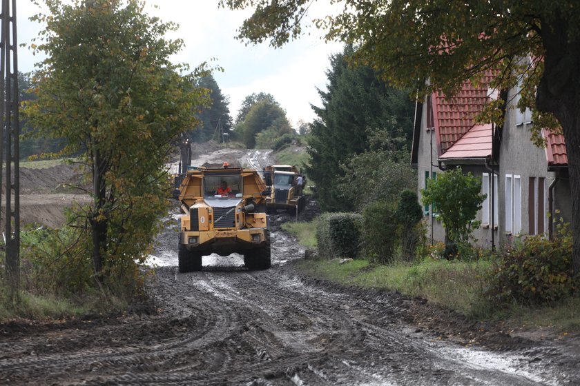 Ciężarówka na ul. Sąsiedzkiej