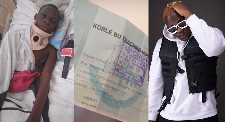 Medikal proves he didn’t leave injured fan to rot at Korle Bu 