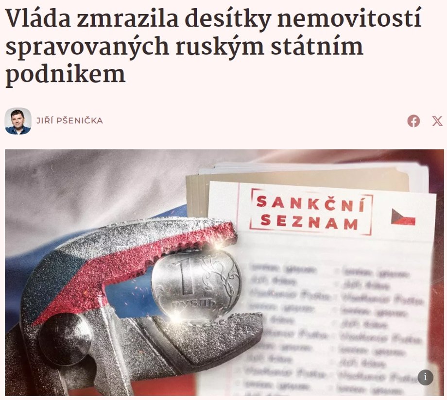 Czesi zamrozili majątek rosyjskiej firmy