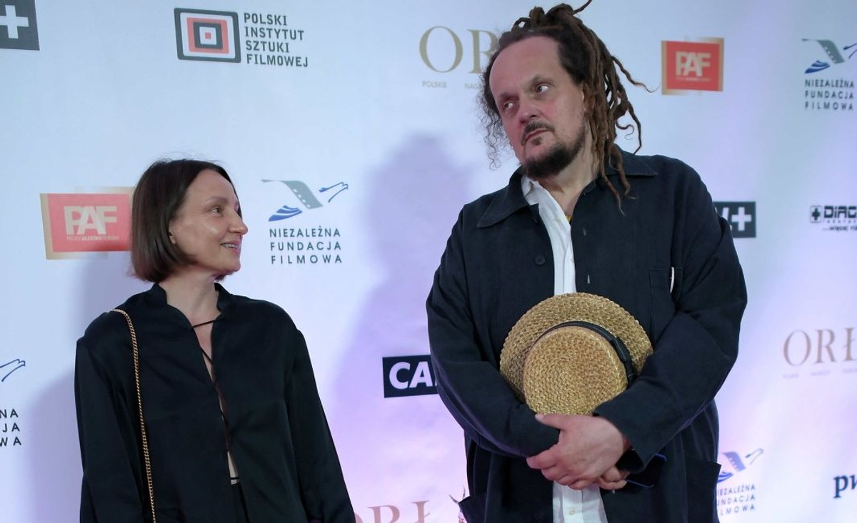 Producentka filmowa Agnieszka Ścibor (L) i reżyser Mariusz Wilczyński (P)