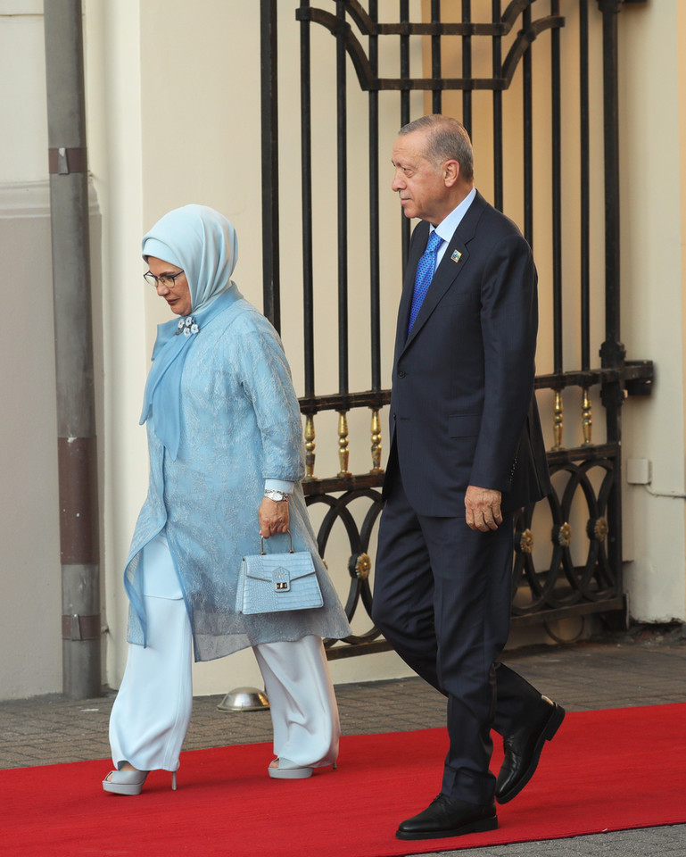 Prezydent Turcji Recep Tayyip Erdogan z żoną Emine Erdogan