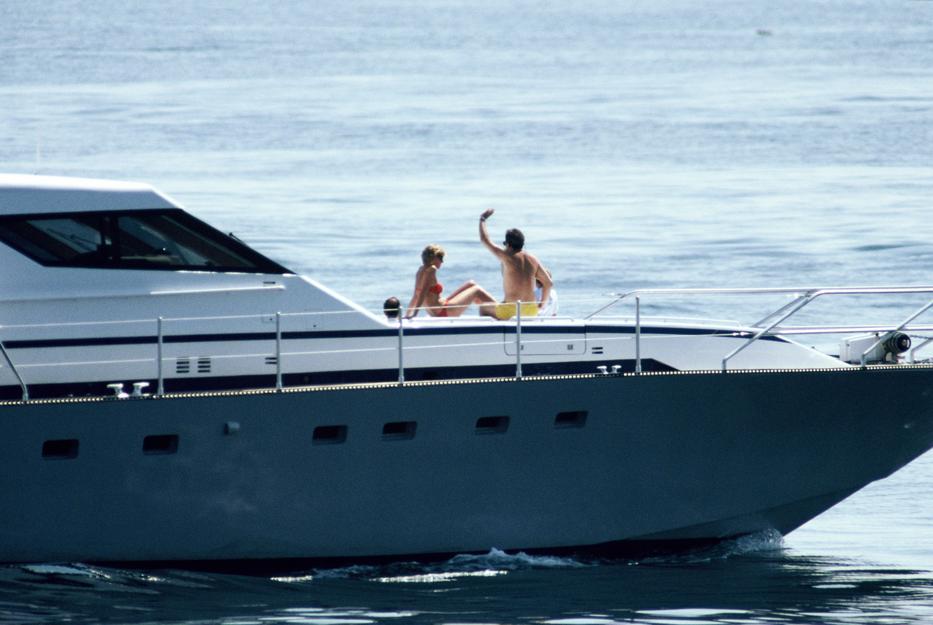 Ez a királyi jachton készült kép bizonyítaná a kalandot Dianával./ Fotó:GettyImages