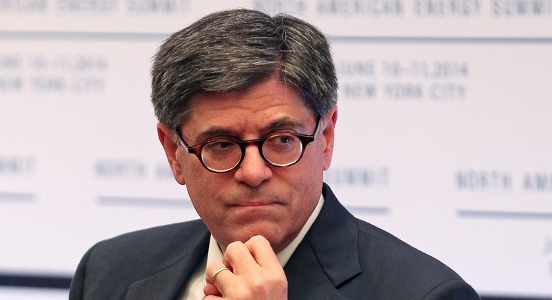 U.S. Treasury Secretary Jacob Lew listens during a panel discussion at the North American Energy Summit in the Manhattan borough of New York, June 10, 2014. REUTERS/Adam Hunger