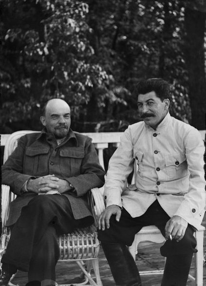 Włodzimierz Lenin i Józef Stalin w 1922 r.