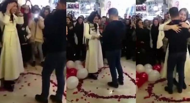 Police arrest couple for proposing in a shopping mall