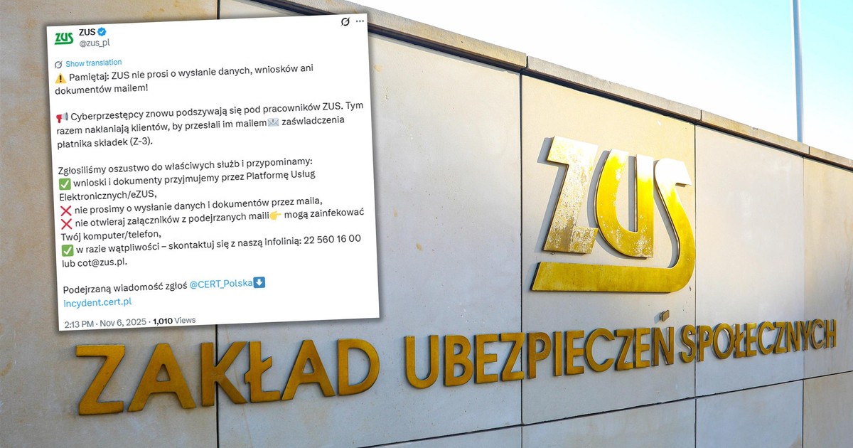 Pilny komunikat z ZUS. Alarmują o fali oszustw