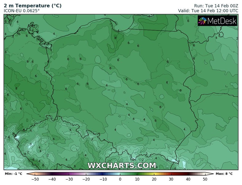 Temperatura w całej Polsce będzie dodatnia