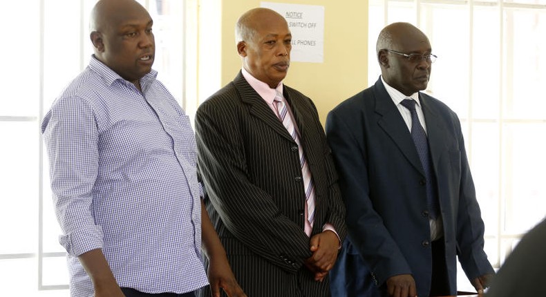 Joshua Waiganjo, Former Rift Valley Provincial Police boss John M'Mbijiwe and the former Anti-Stock Theft Unit Commandant Remi Ngugi 