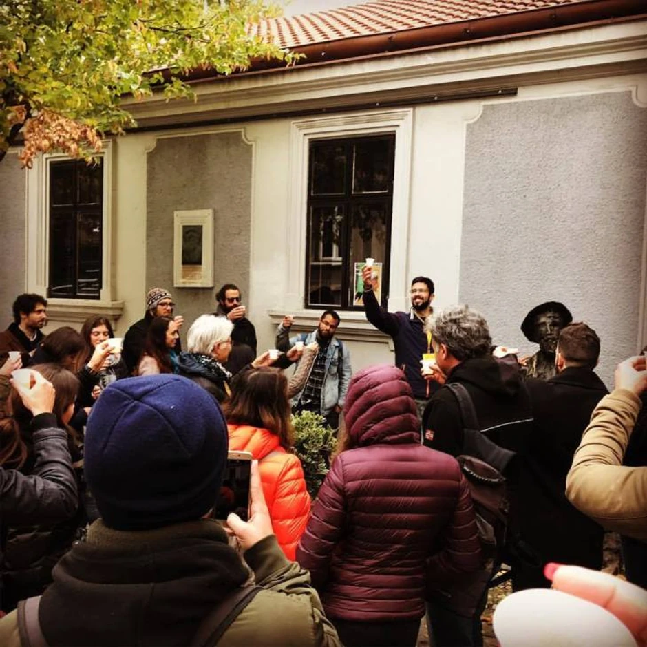 Sa inostranim gostima u Skadarliji