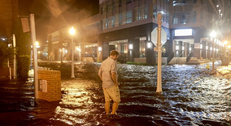 Flooding hit Fort Myers Beach as Hurricane Milton hit hard.Joe Raedle/Getty Images