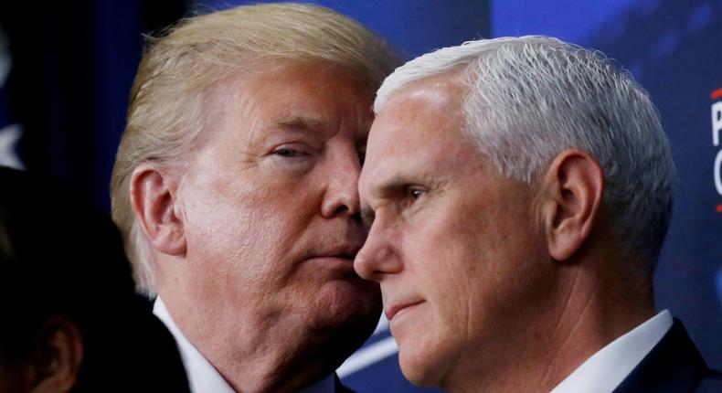 Former President DonaldTrumpand Former Vice President MikePence at an event at theWhiteHouseon June 22, 2018.