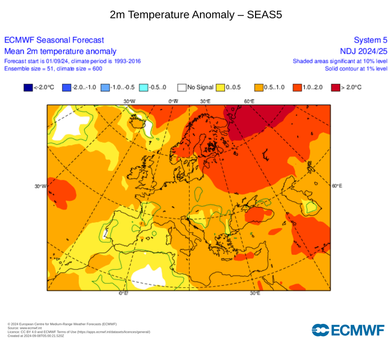 Temperatury powinny być nieco wyższe niż zwykle, ale powinniśmy uniknąć większych anomalii