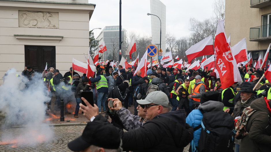 Protest rolników w Warszawie