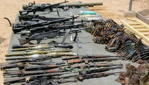 2 AK-47 rifles, 38 rounds of 7.62 mm special ammunition, AK-47 Magazines, one Improvised Explosive Device and one motorcycle was recovered from the operation