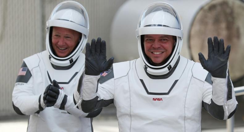 Bob Behnken (r) and Doug Hurley (l) blasted off from Cape Canaveral on May 30 on board a SpaceX Crew Dragon, and are supposed to splash down off the coast of Florida on Sunday afternoon