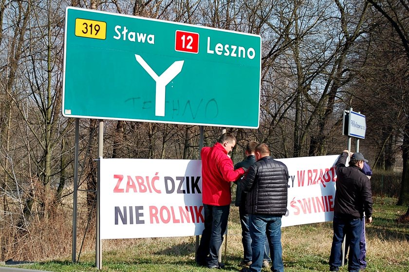 Protest rolników w Głogowie w 2014 roku