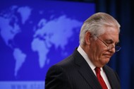 U.S. Secretary of State Rex Tillerson speaks to the media at the U.S. State Department after being f