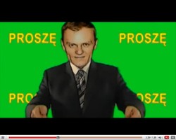 Tusk jako raper śpiewający o kurczakach