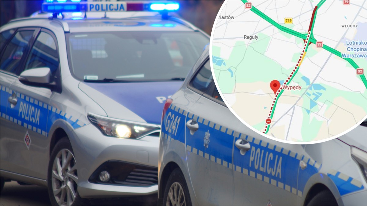 Wypadek dwóch ciężarówek. S8 w stronę Nadarzyna całkowicie zablokowana. "Olej na jezdni"