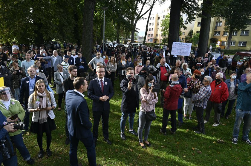 Protest przeciwko niemieckim śmieciom