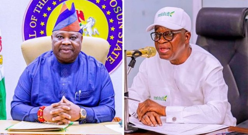 Gov Adeleke celebrates 'big brother' Oyetola at 69. [Twitter:@election3524]