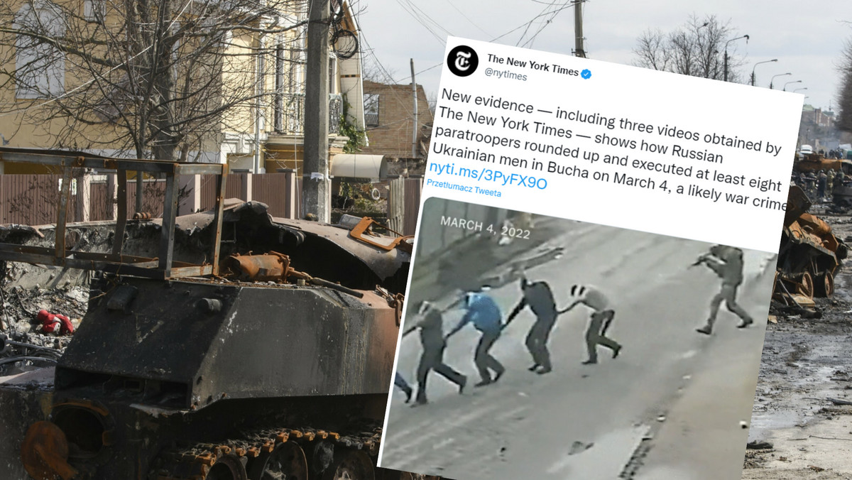 "Upadłem i udawałem, że nie żyję". Wstrząsający zapis z kamer w Buczy