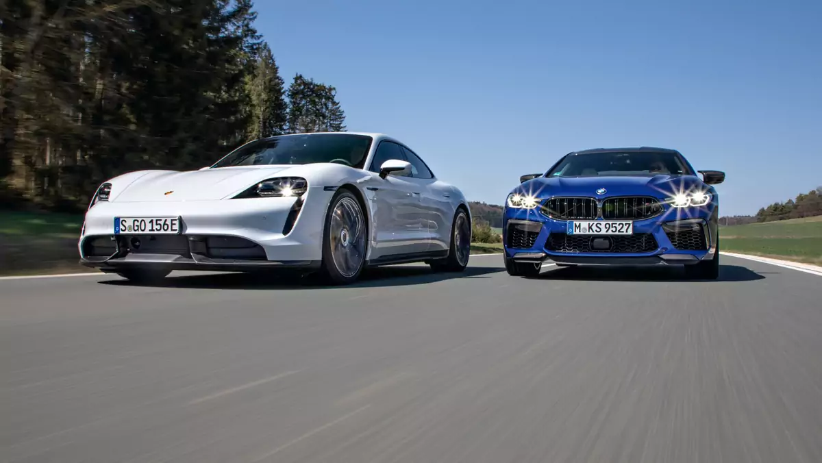 BMW M8 Competition Gran Coupe vs. Porsche Taycan Turbo S