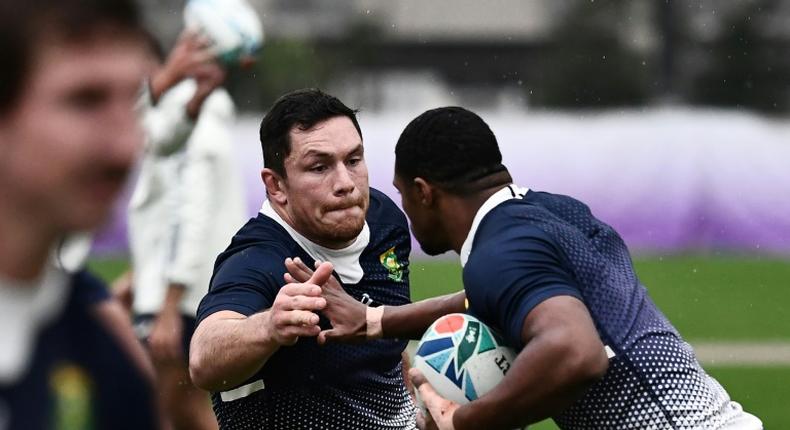 Francois Louw (L) is one of the Springboks players who are based in England