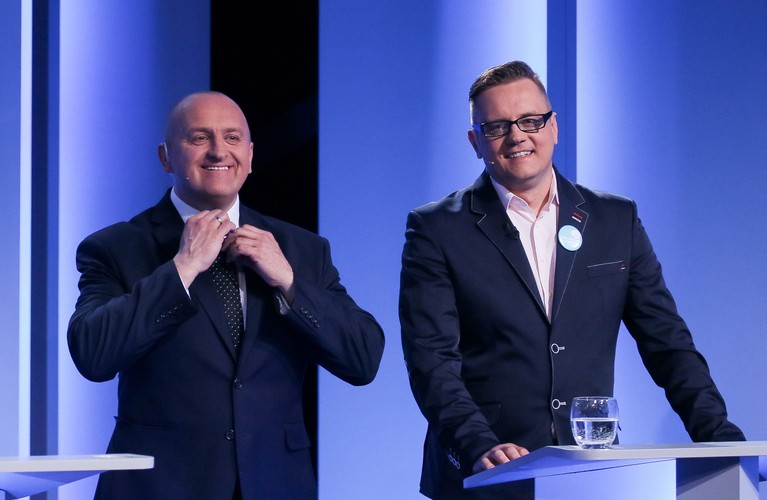 Kandydaci na urząd prezydenta RP Marian Kowalski i Paweł Tanajno