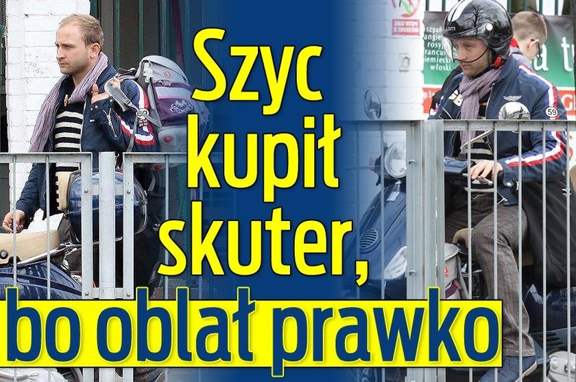 Borys Szyc oblał prawko i przesiadł się na skuter