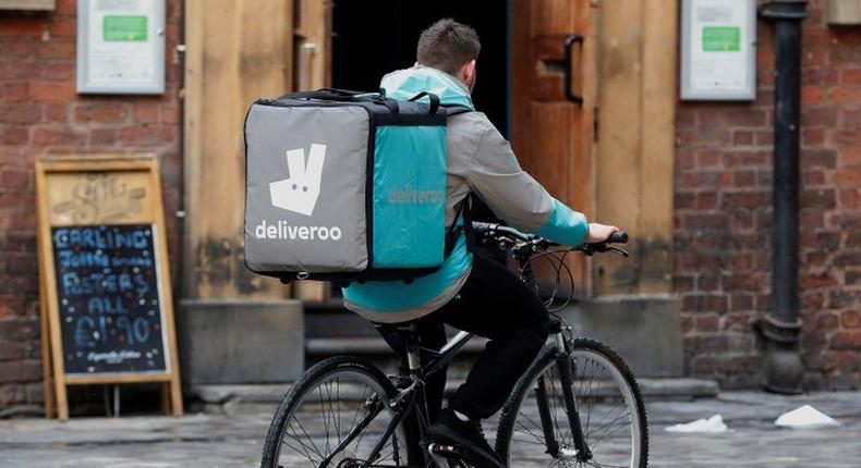 A Deliveroo worker.