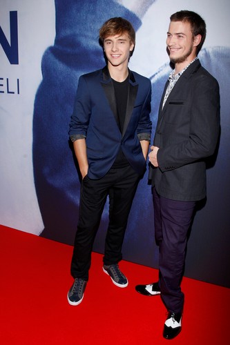 Maciej Musiał i Jan Mela na premierze filmu 'Mój biegun'