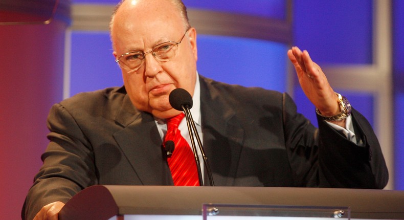 Roger Ailes at a panel discussion at the Television Critics Association summer press tour in Pasadena, California, in 2006.