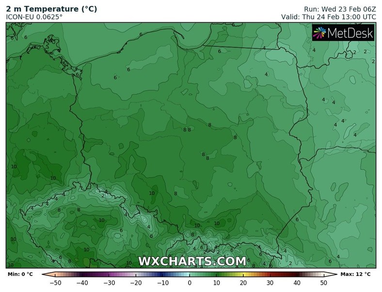 Na południu temperatura może przekroczyć 10 st. C