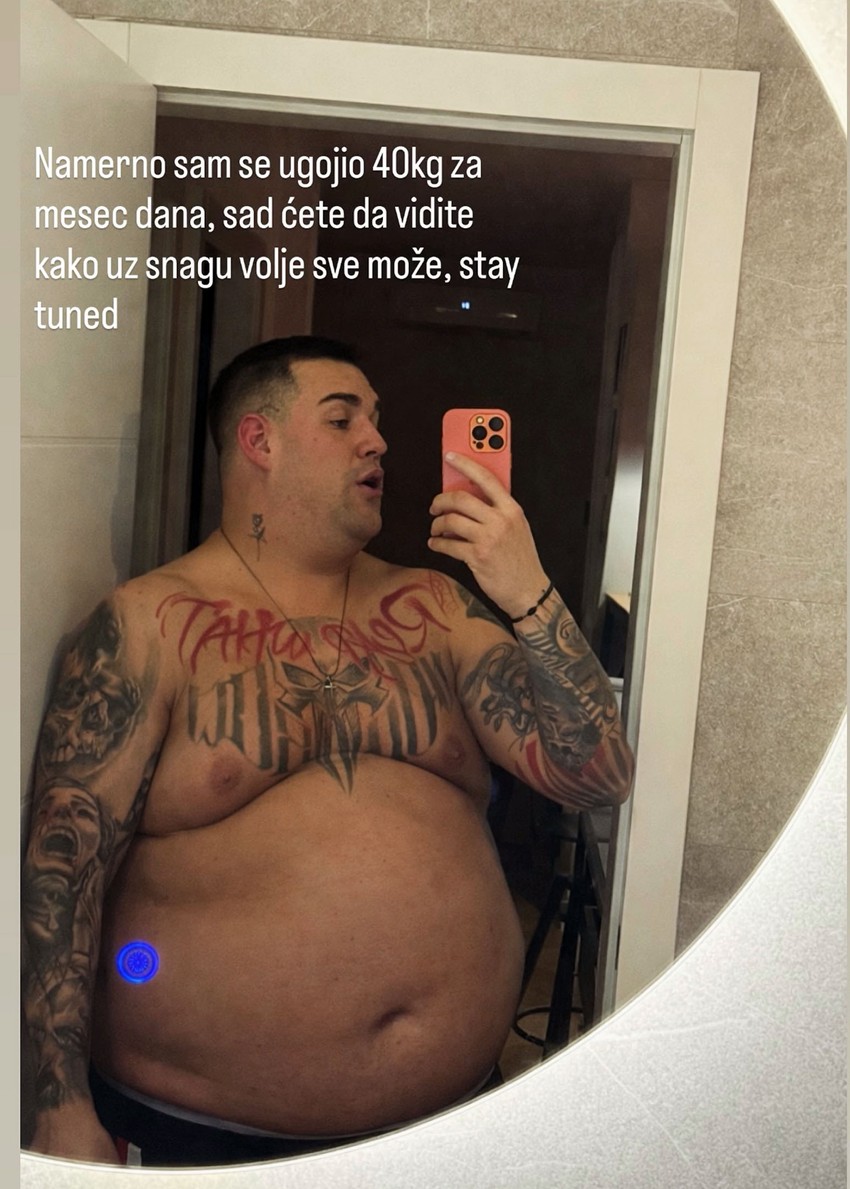Bivši zadrugar šokirao novom slikom: "Namerno sam se ugojio 40 kg za mesec dana"