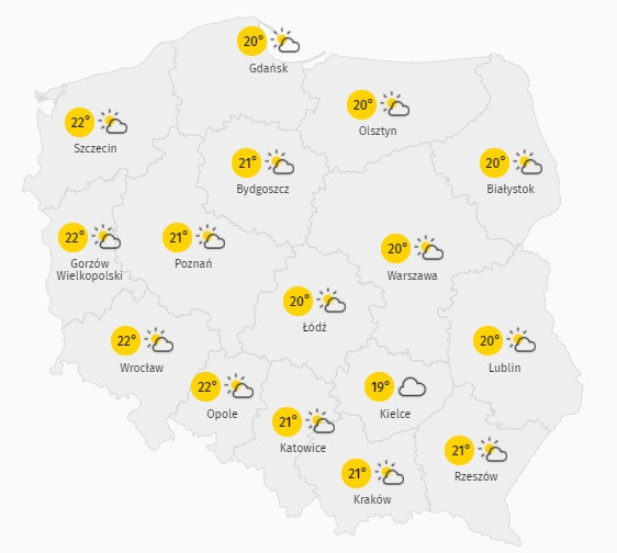 Pogoda dla Polski 20.09