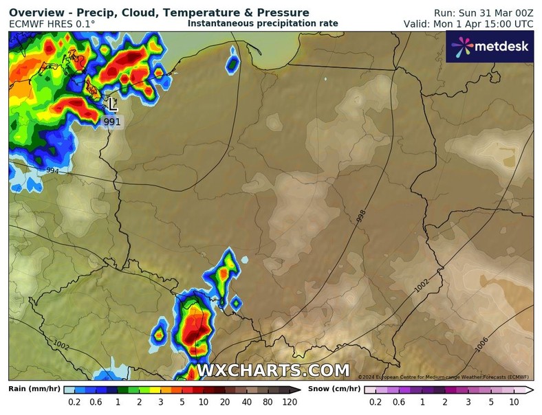 Es probable que se produzcan lluvias y chubascos en algunas zonas del oeste y del sur