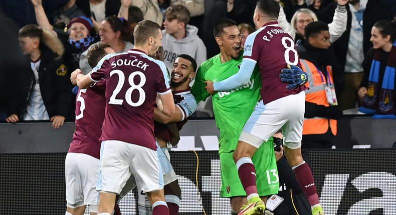 West Ham ended Manchester City's four-run as League Cup winners Creator: Glyn KIRK