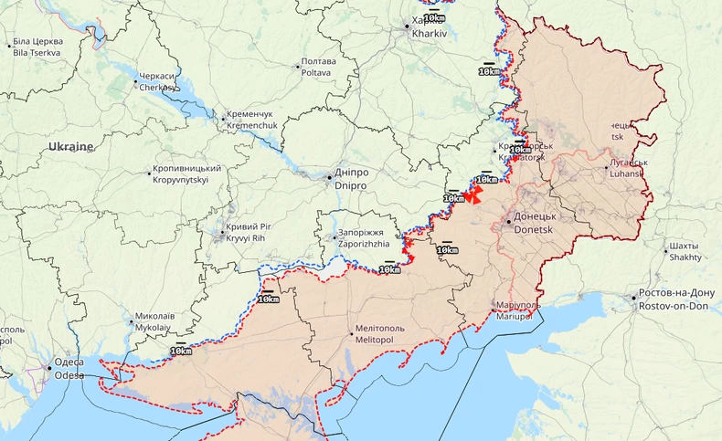 Potencijalna linija razgraničenja u Ukrajini