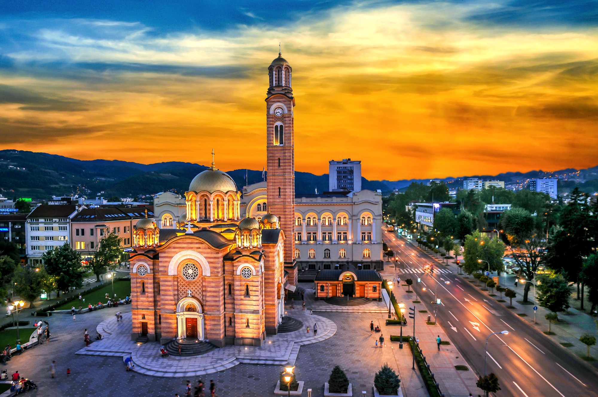 Mesto Banja Luka v Bosne a Hercegovine.