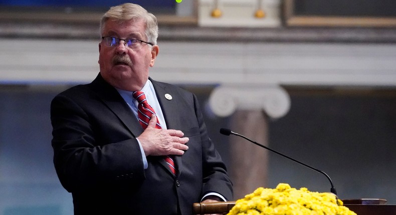 Tennessee Lt. Gov. Randy McNally at a special session of the Tennessee Senate on October 27, 2021.Mark Humphrey/AP Photo